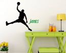 Basketball Man Customized Name Decal For Children